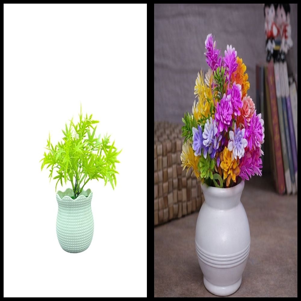 nexat Artificial Plant with Pot for Decoration of LivingRoom, Showcase or Office Table Bonsai Wild Artificial Plant with Pot-picture-0