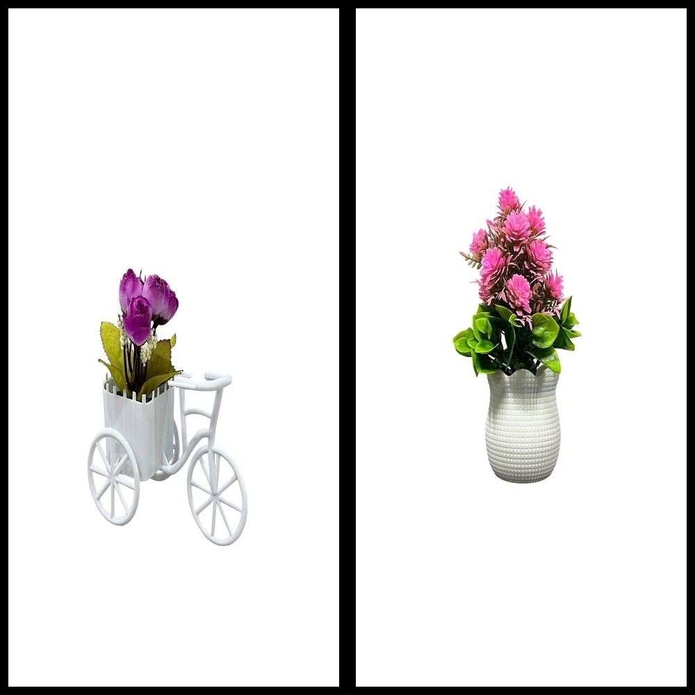 nexat Artificial Plant with Pot for Decoration of LivingRoom, Showcase or Office Table Bonsai Wild Artificial Plant with Pot-picture-1