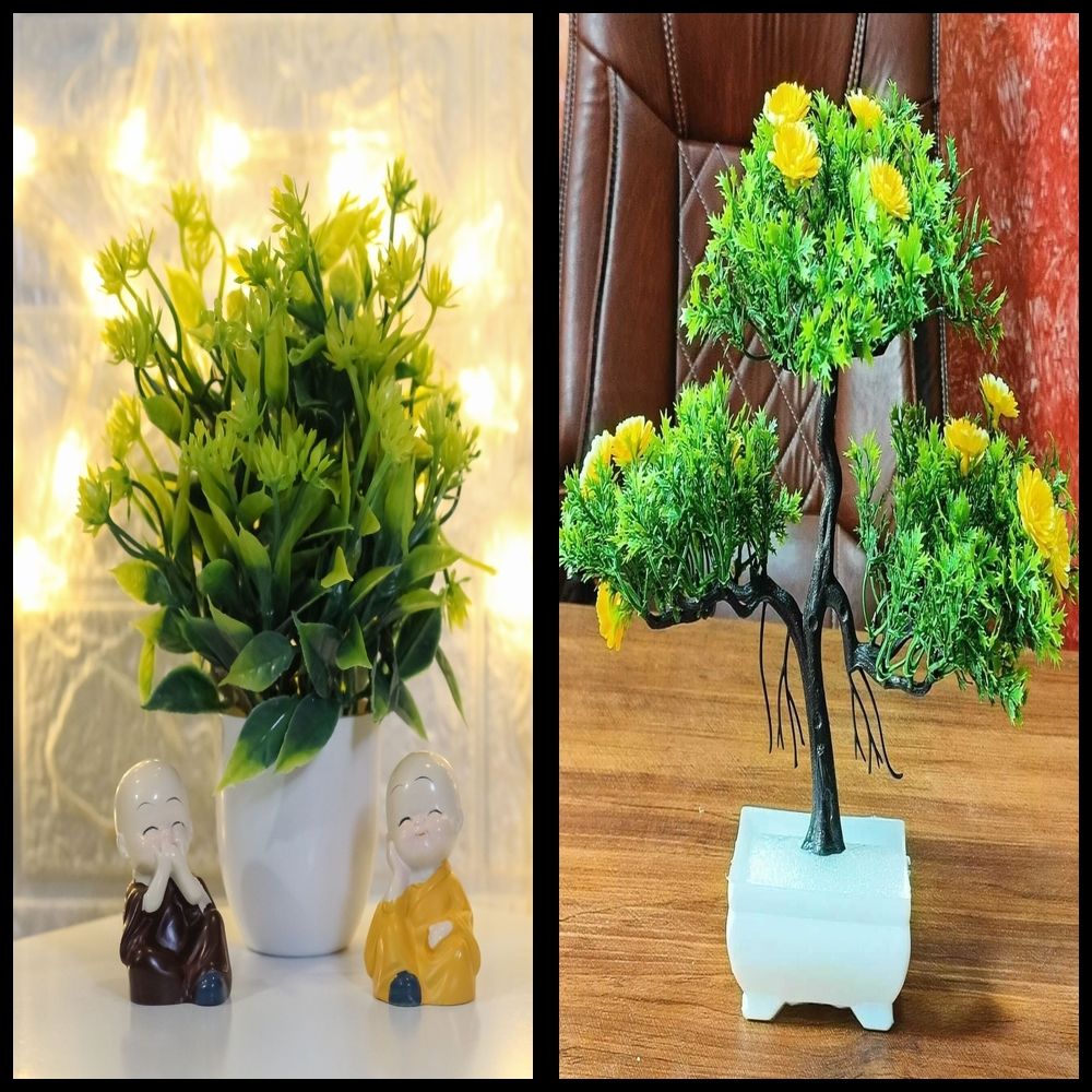 nexat Artificial Plant with Pot for Decoration of LivingRoom, Showcase or Office Table Bonsai Wild Artificial Plant with Pot-picture-20