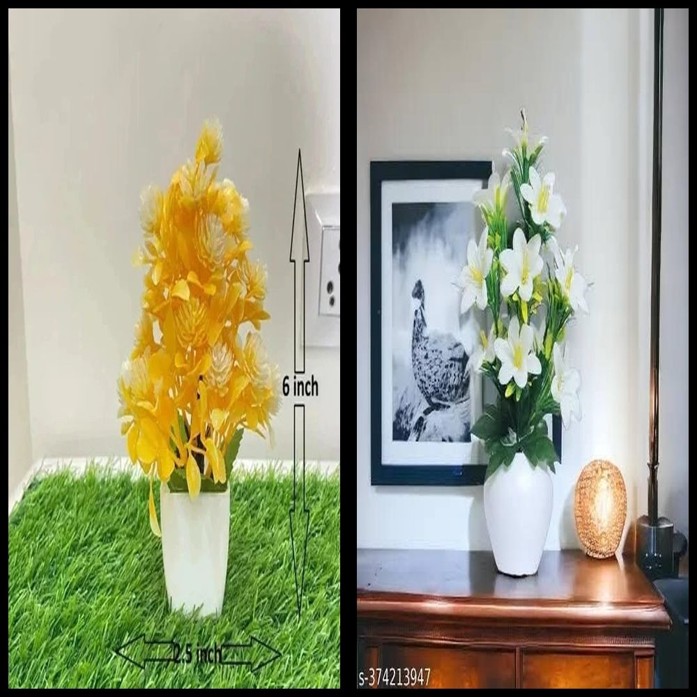 nexat Artificial Plant with Pot for Decoration of LivingRoom, Showcase or Office Table Bonsai Wild Artificial Plant with Pot-picture-0