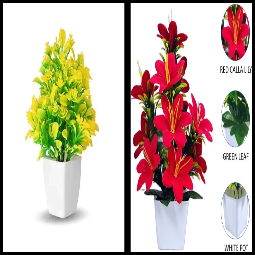 nexat Artificial Plant with Pot for Decoration of LivingRoom, Showcase or Office Table Bonsai Wild Artificial Plant with Pot-picture-41