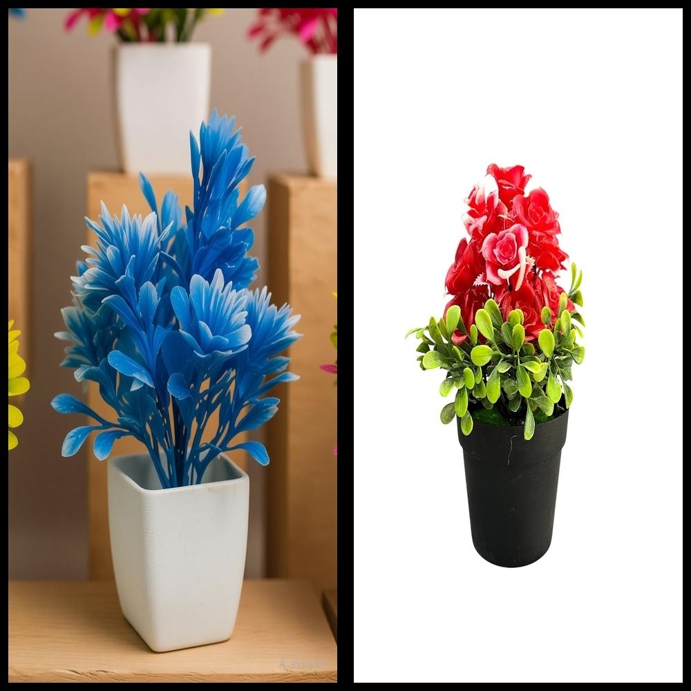 nexat Artificial Plant with Pot for Decoration of LivingRoom, Showcase or Office Table Bonsai Wild Artificial Plant with Pot-picture-33