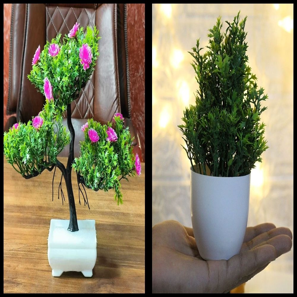 nexat Artificial Plant with Pot for Decoration of LivingRoom, Showcase or Office Table Bonsai Wild Artificial Plant with Pot-picture-21