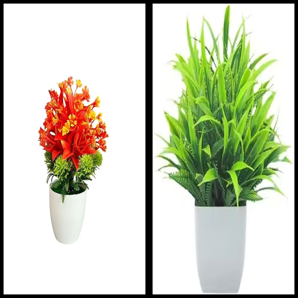 nexat Artificial Plant with Pot for Decoration of LivingRoom, Showcase or Office Table Bonsai Wild Artificial Plant with Pot-picture-10