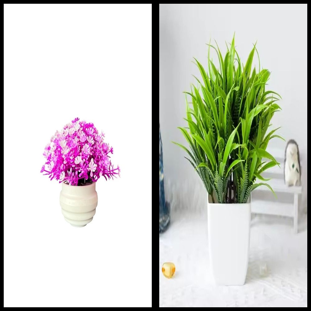 nexat Artificial Plant with Pot for Decoration of LivingRoom, Showcase or Office Table Bonsai Wild Artificial Plant with Pot-picture-39