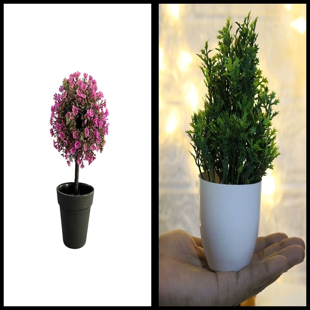 nexat Artificial Plant with Pot for Decoration of LivingRoom, Showcase or Office Table Bonsai Wild Artificial Plant with Pot-picture-14