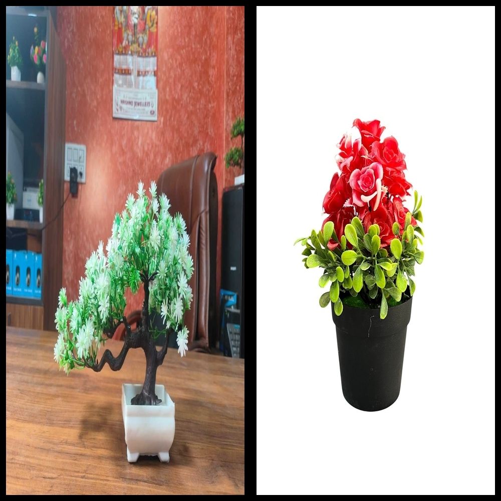 lakhaji Artificial Plant with Pot for Decoration of LivingRoom, Showcase or Office Table Bonsai Wild Artificial Plant with Pot-picture-43