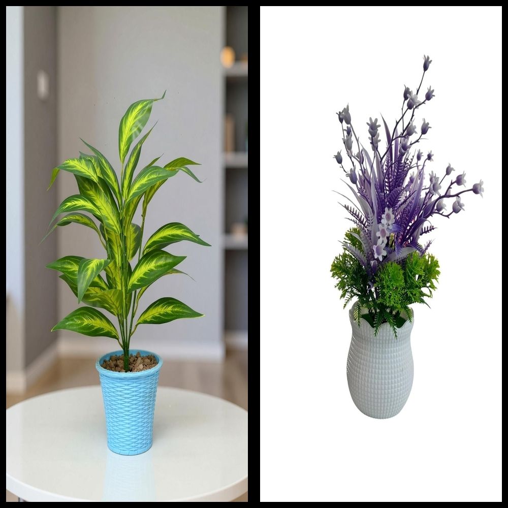 nexat Artificial Plant with Pot for Decoration of LivingRoom, Showcase or Office Table Bonsai Wild Artificial Plant with Pot-picture-4