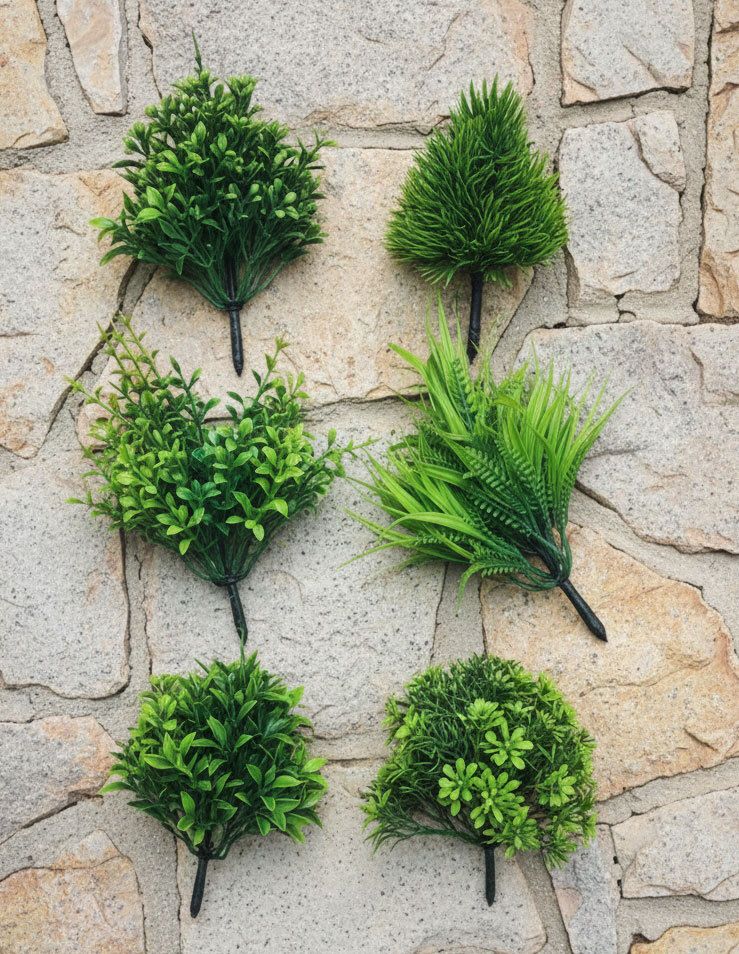 Fake Plant For Home Décor ,Kids Project File Décor , Indoor Plant Realistic Faux Wild Artificial Plant-image-36
