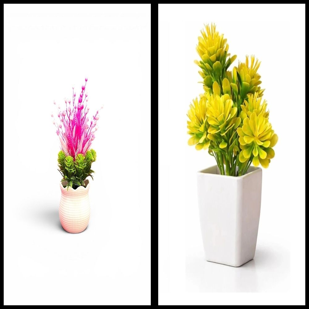 lakhaji Artificial Plant with Pot for Decoration of LivingRoom, Showcase or Office Table Bonsai Wild Artificial Plant with Pot-picture-38