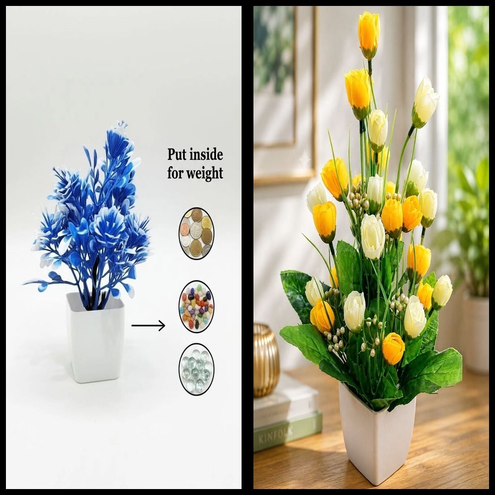 nexat Artificial Plant with Pot for Decoration of LivingRoom, Showcase or Office Table Bonsai Wild Artificial Plant with Pot-picture-19