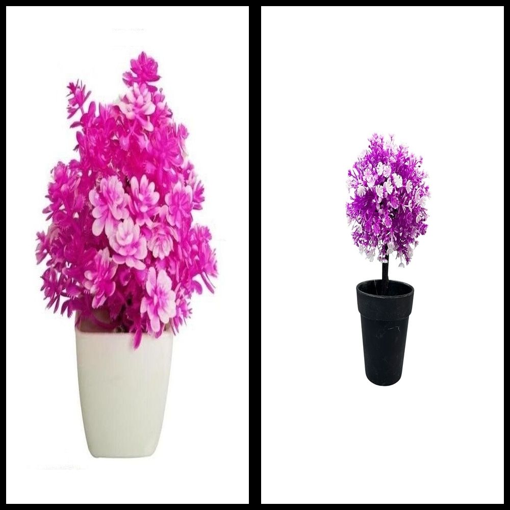 lakhaji Artificial Plant with Pot for Decoration of LivingRoom, Showcase or Office Table Bonsai Wild Artificial Plant with Pot-picture-2
