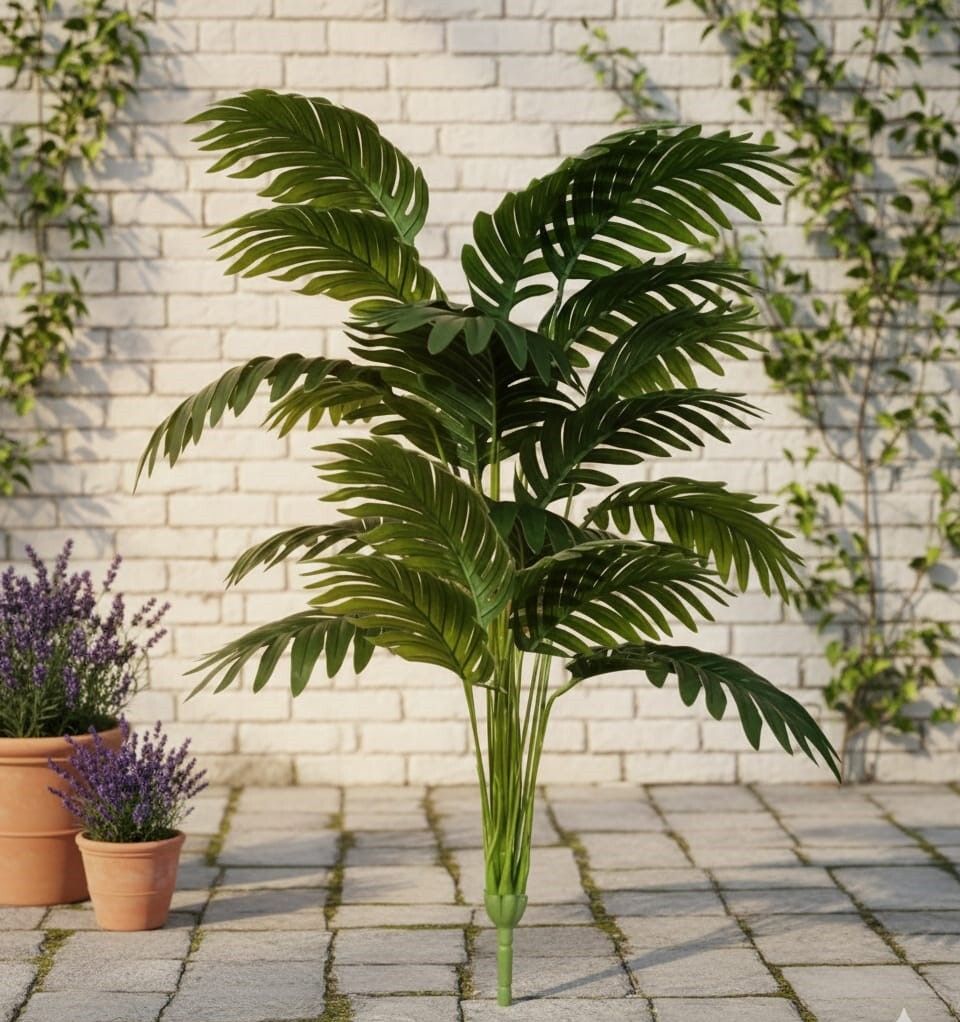 gudiyaent Artificial Green 18 Leafs Palm Tree Bunch Decor/Gifting Plant Artificial Plant-picture-23