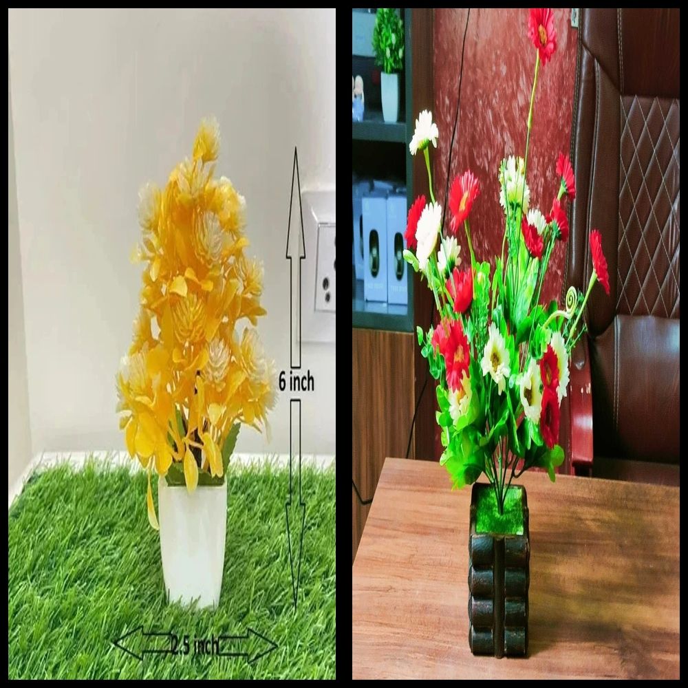 lakhaji Artificial Plant with Pot for Decoration of LivingRoom, Showcase or Office Table Bonsai Wild Artificial Plant with Pot-picture-37