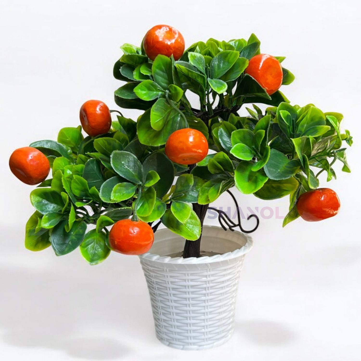 leafora Artificial Plant Bonsai Fruit bunch for office, table ,home decor Bonsai Artificial Plant with Pot-picture-25