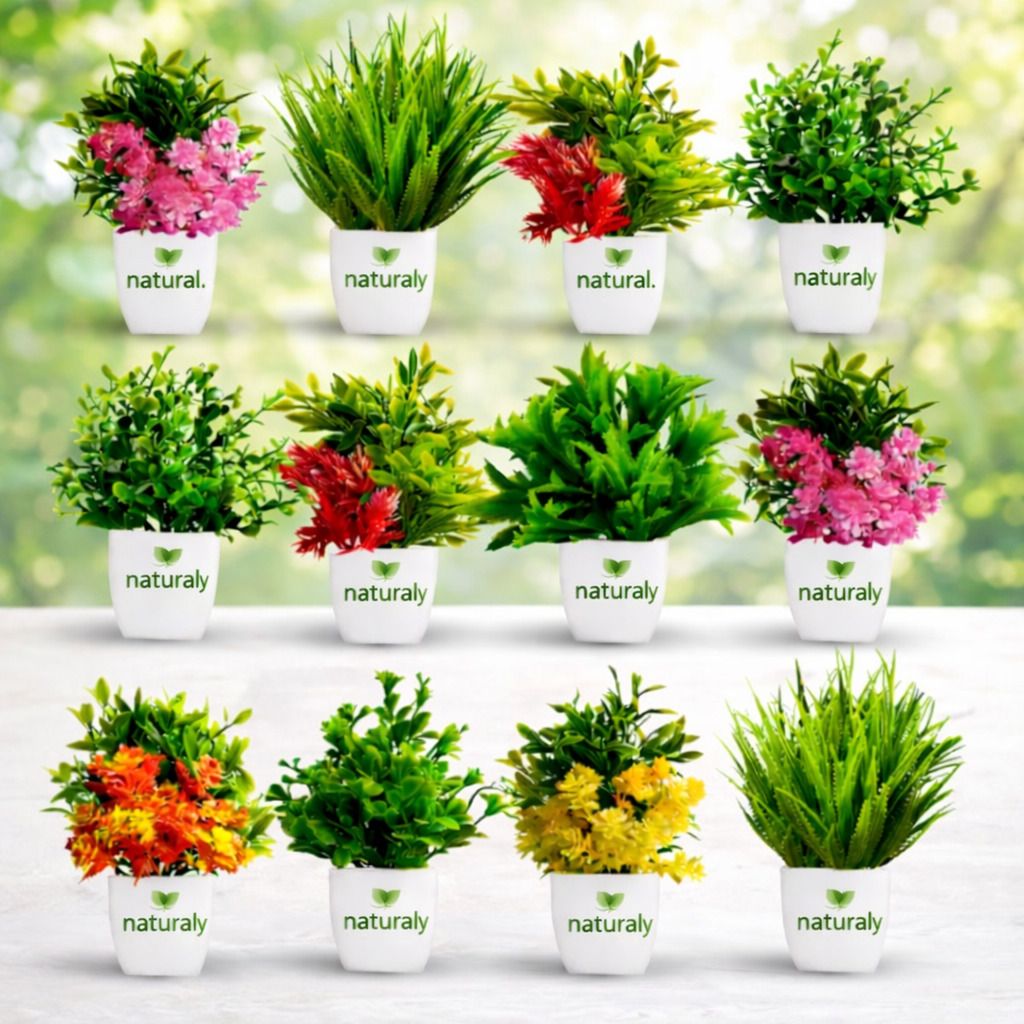 12-Pcs Premium Artificial Plants for a Fresh Look – No Water Needed Bring Nature Bonsai Artificial Plant-image-12
