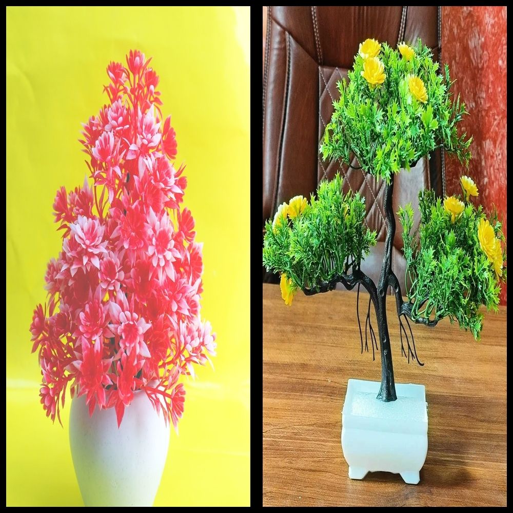 lakhaji Artificial Plant with Pot for Decoration of LivingRoom, Showcase or Office Table Bonsai Wild Artificial Plant with Pot-picture-30