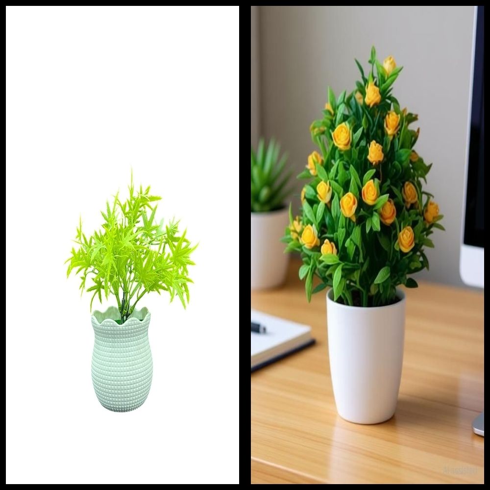 nexat Artificial Plant with Pot for Decoration of LivingRoom, Showcase or Office Table Bonsai Wild Artificial Plant with Pot-picture-26