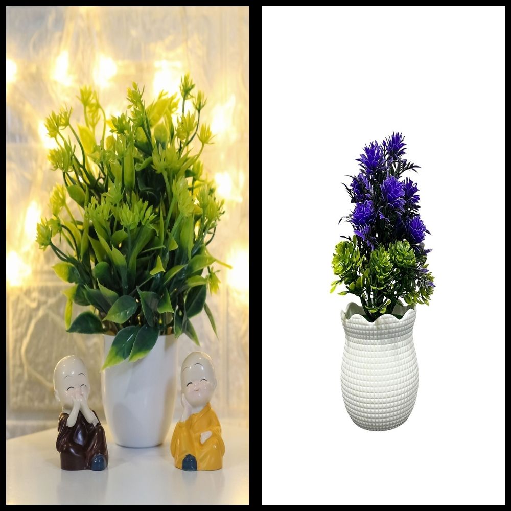 nexat Artificial Plant with Pot for Decoration of LivingRoom, Showcase or Office Table Bonsai Wild Artificial Plant with Pot-picture-33