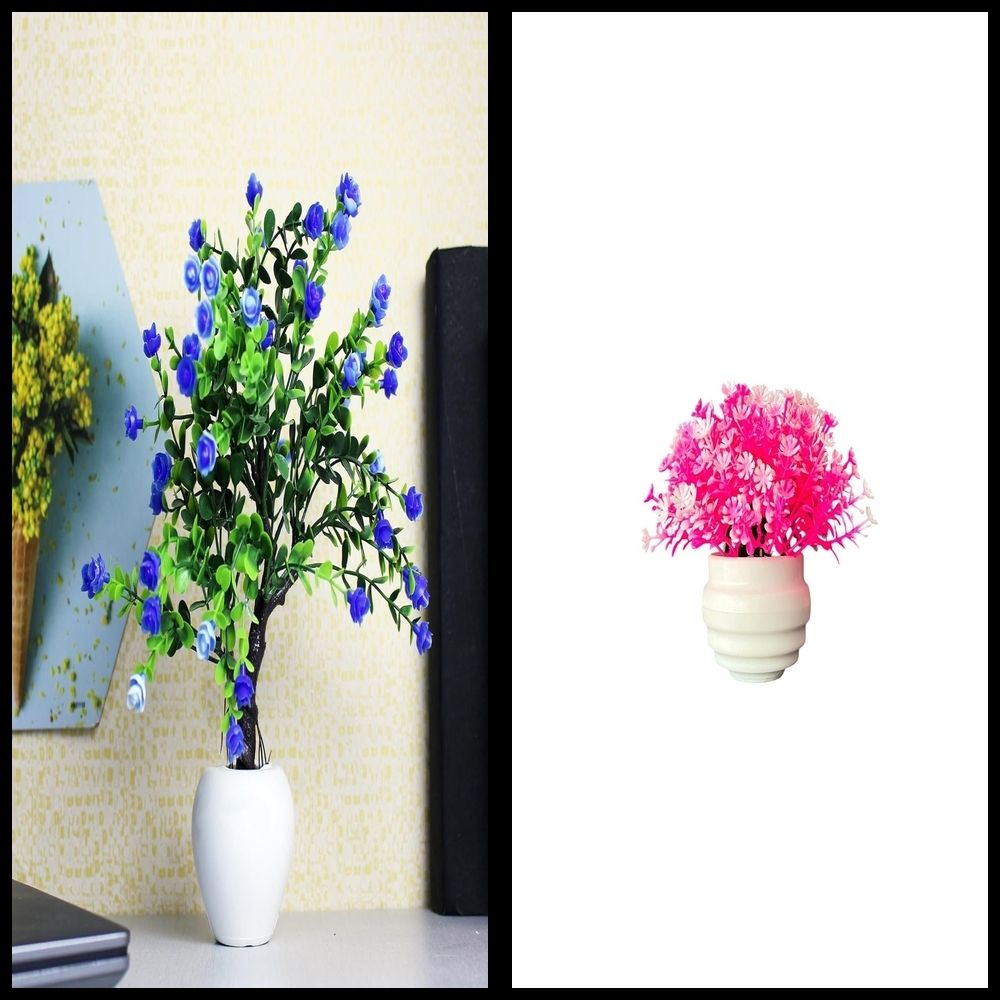 nexat Artificial Plant with Pot for Decoration of LivingRoom, Showcase or Office Table Bonsai Wild Artificial Plant with Pot-picture-26