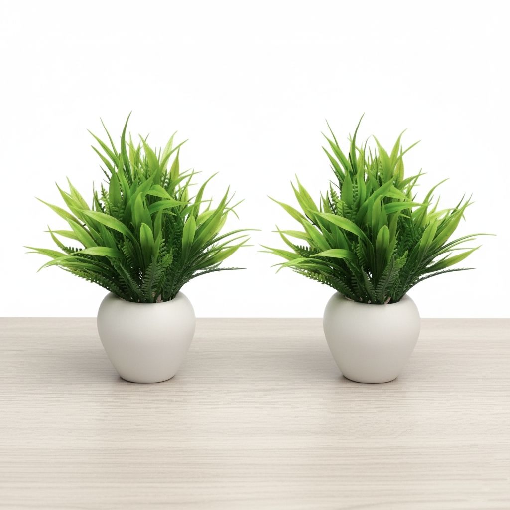 storagehub Artificial Plant with White Pot for Home & Office Decoration Pack of 2 Bonsai Artificial Plant with Pot-picture-22