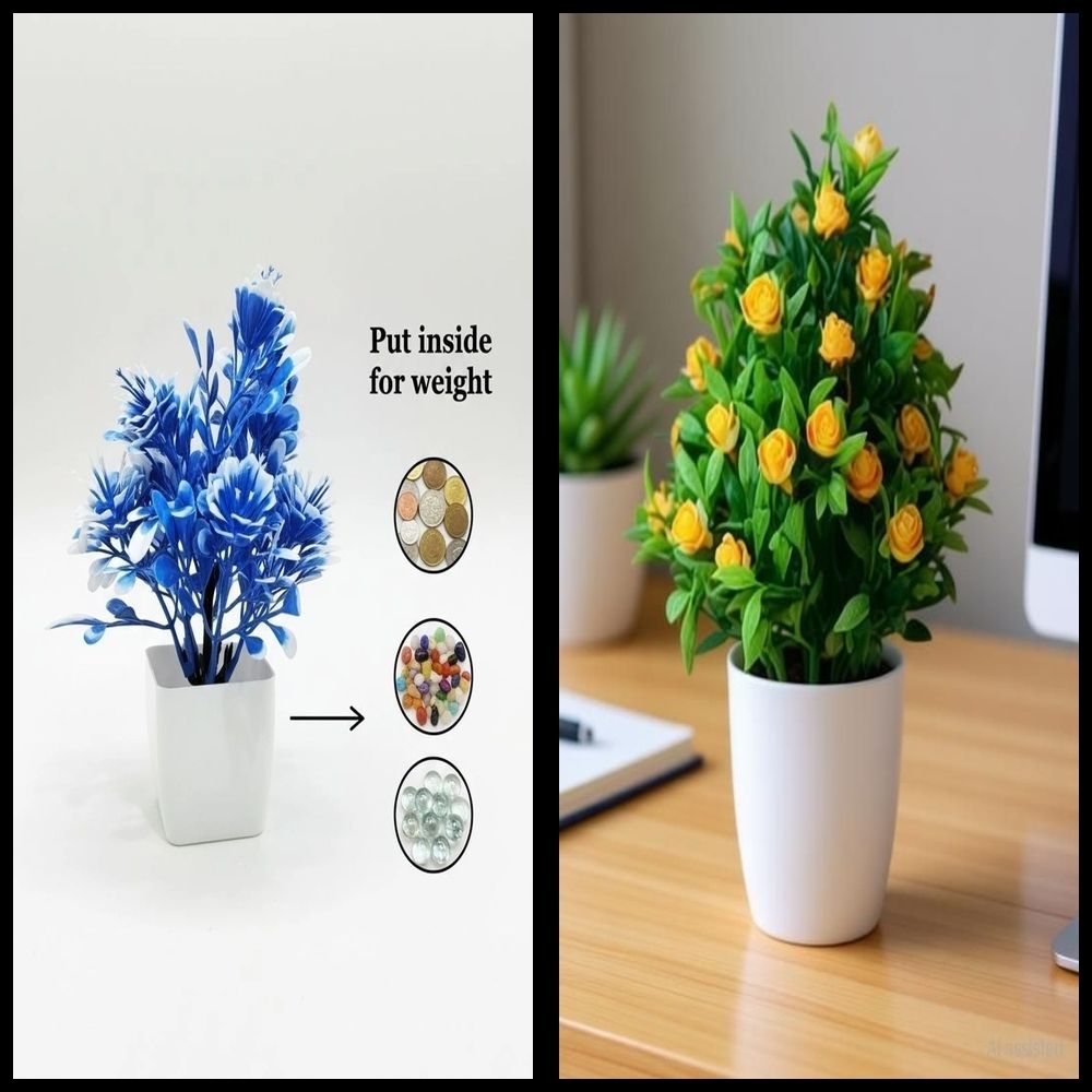 nexat Artificial Plant with Pot for Decoration of LivingRoom, Showcase or Office Table Bonsai Wild Artificial Plant with Pot-picture-28