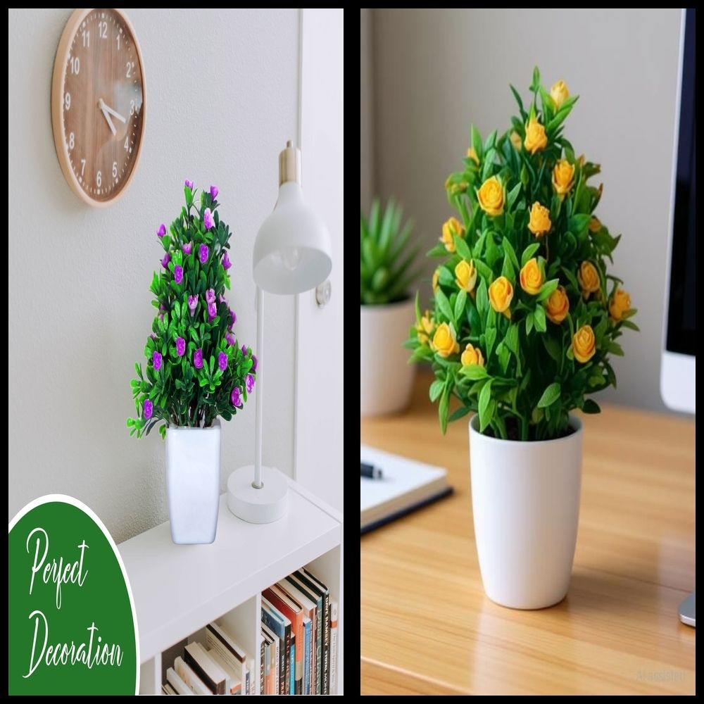 nexat Artificial Plant with Pot for Decoration of LivingRoom, Showcase or Office Table Bonsai Wild Artificial Plant with Pot-picture-35