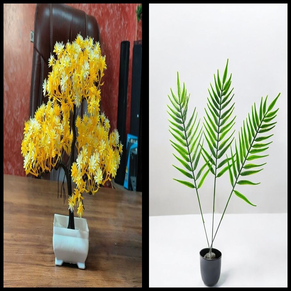 nexat Artificial Plant with Pot for Decoration of LivingRoom, Showcase or Office Table Bonsai Wild Artificial Plant with Pot-picture-32