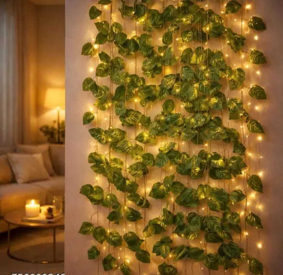 7-Foot Money Plant Vine with String Lights for Home, Wedding, and Party Décor Artificial Plant-image-27