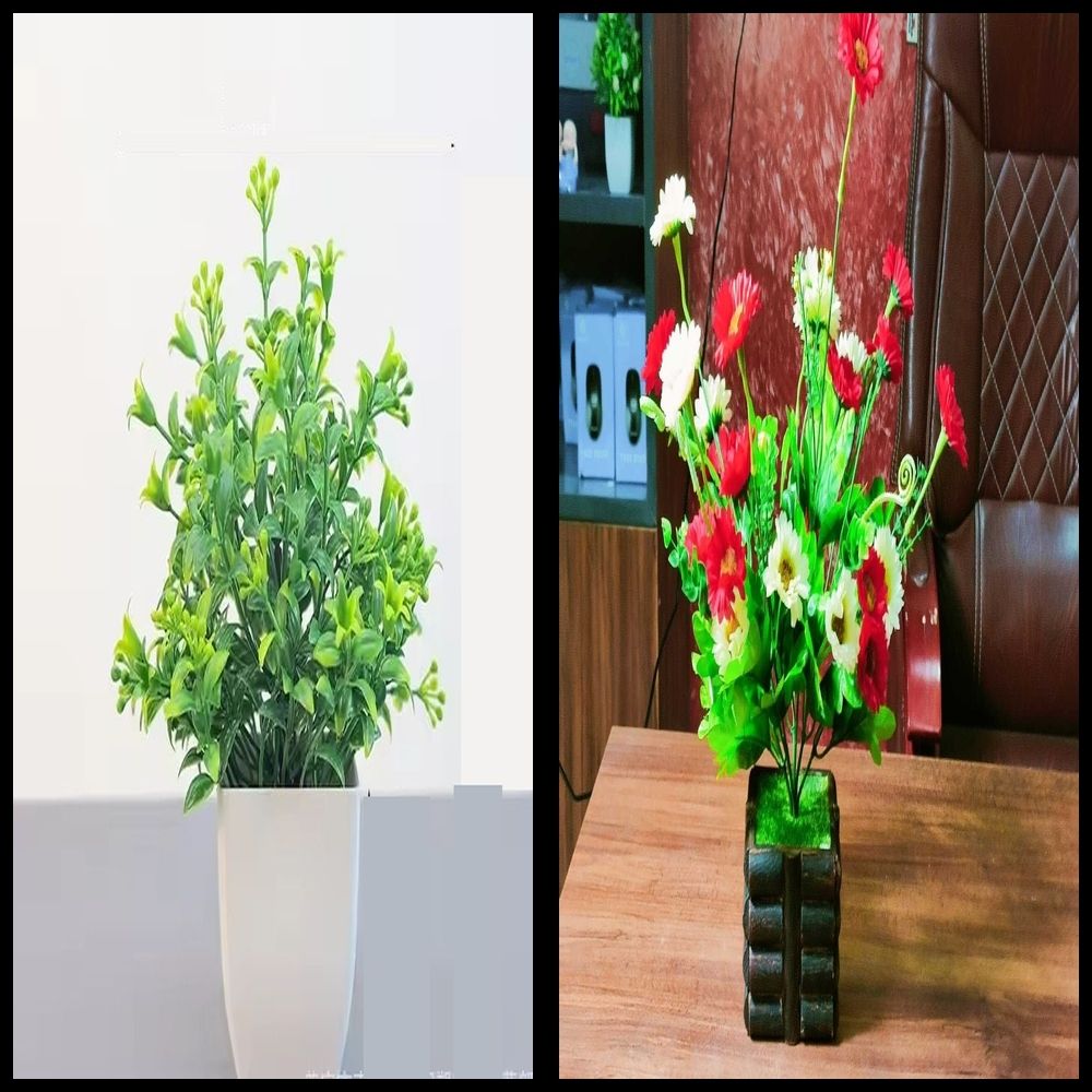 lakhaji Artificial Plant with Pot for Decoration of LivingRoom, Showcase or Office Table Bonsai Wild Artificial Plant with Pot-picture-23