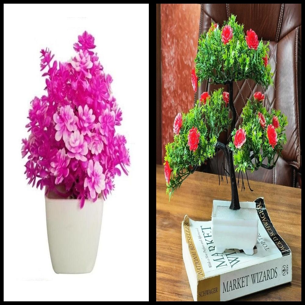 nexat Artificial Plant with Pot for Decoration of LivingRoom, Showcase or Office Table Bonsai Wild Artificial Plant with Pot-picture-14