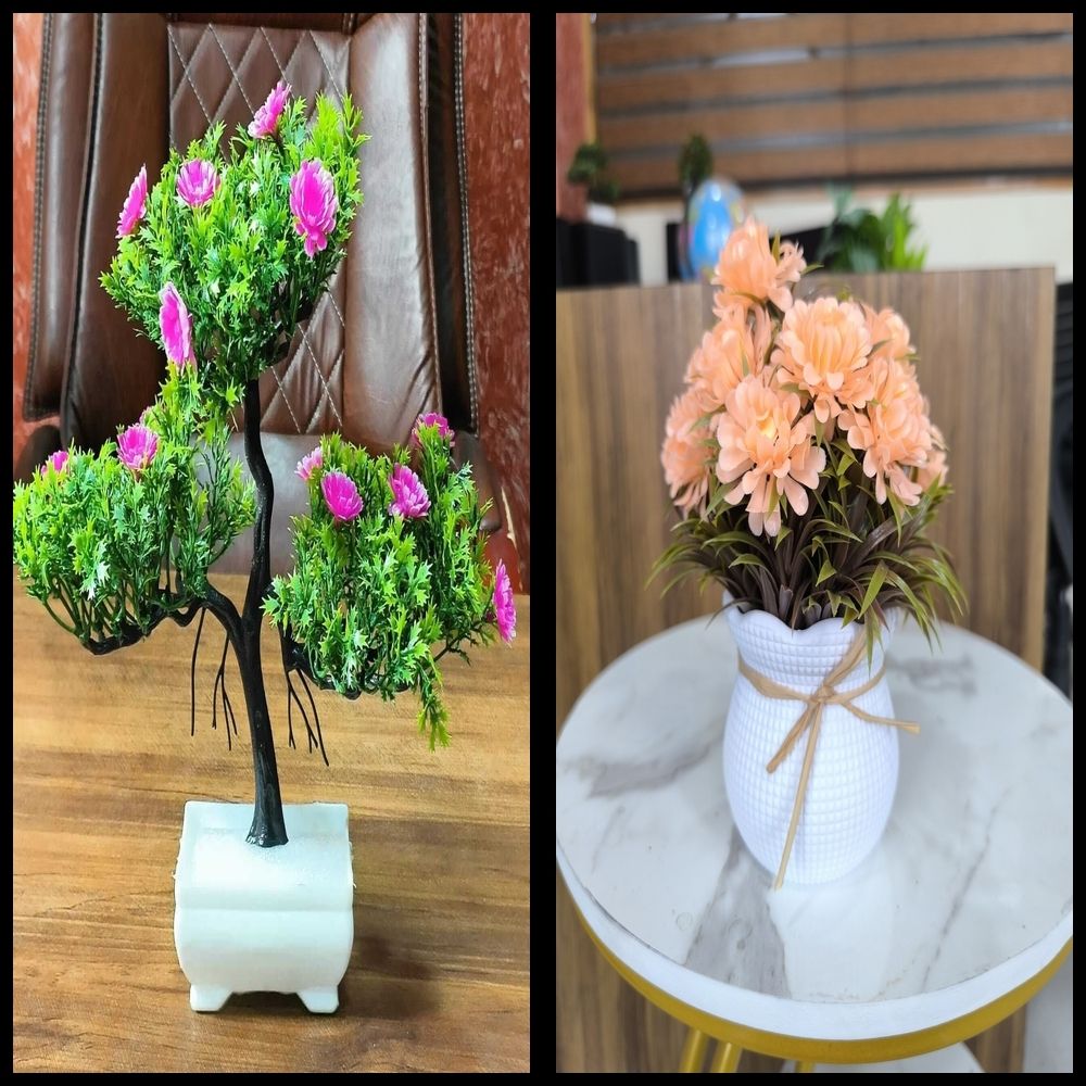 nexat Artificial Plant with Pot for Decoration of LivingRoom, Showcase or Office Table Bonsai Wild Artificial Plant with Pot-picture-33