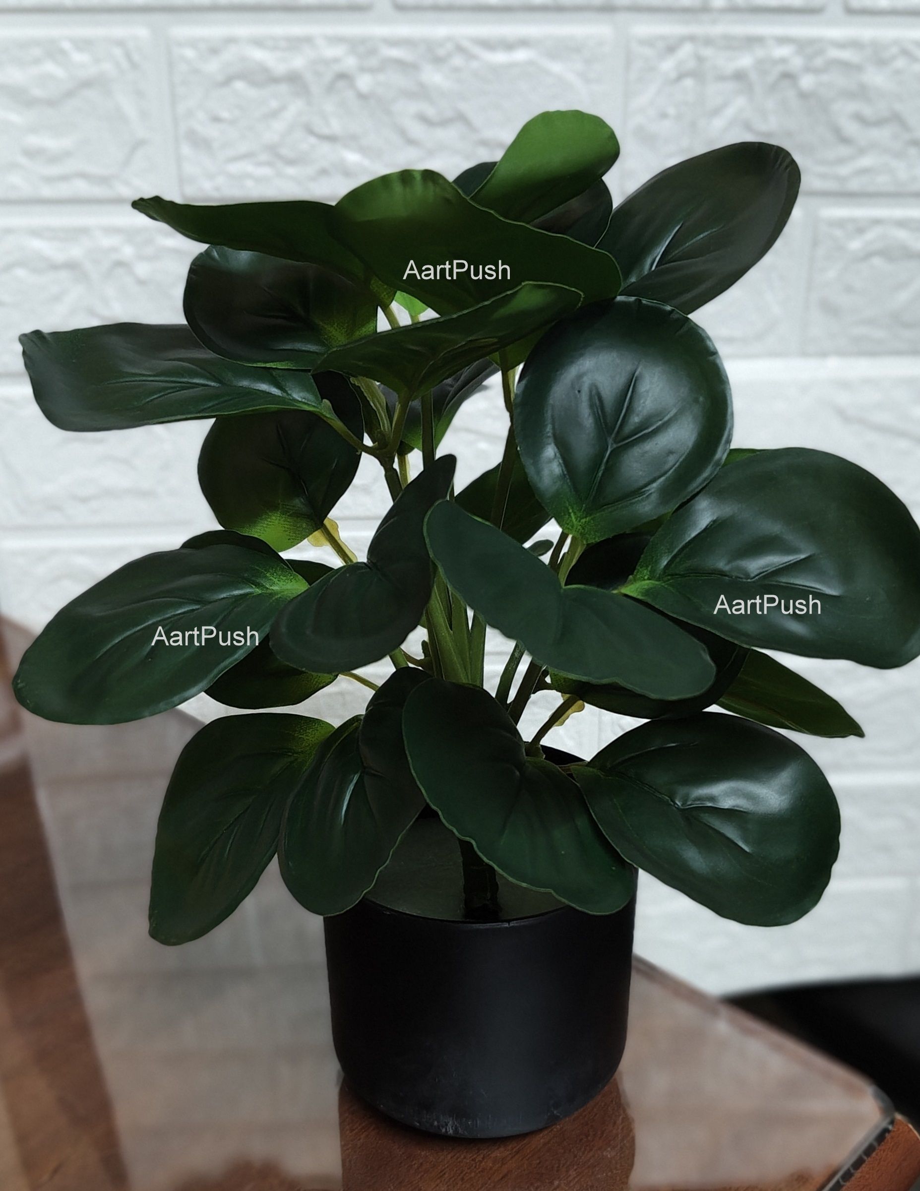 aartpush Premium Quality artificil money plant, Pack of 1 Green Bonsai Artificial Plant with Pot-picture-14