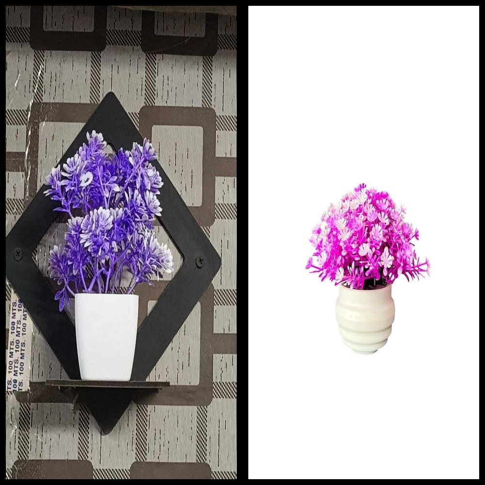 lakhaji Artificial Plant with Pot for Decoration of LivingRoom, Showcase or Office Table Bonsai Wild Artificial Plant with Pot-picture-1