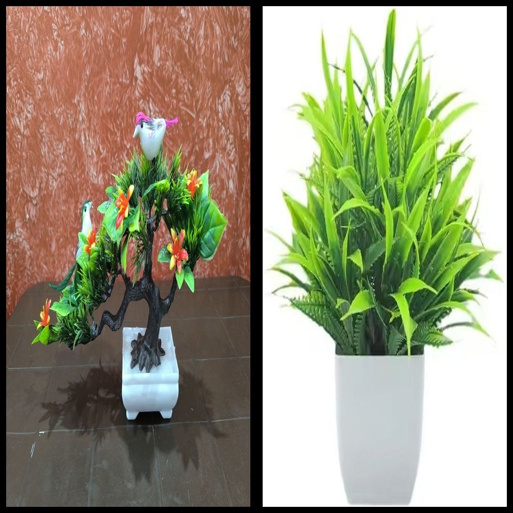 lakhaji Artificial Plant with Pot for Decoration of LivingRoom, Showcase or Office Table Bonsai Wild Artificial Plant with Pot-picture-5