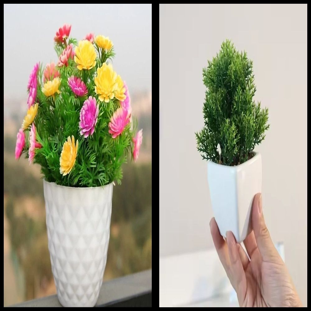 lakhaji Artificial Plant with Pot for Decoration of LivingRoom, Showcase or Office Table Bonsai Wild Artificial Plant with Pot-picture-18