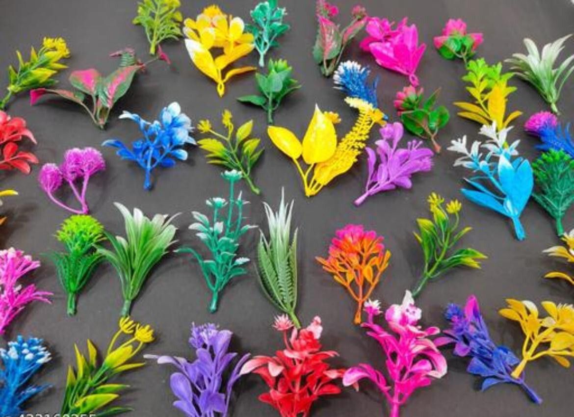 50psc. filler multicolour art,craft for home Artificial Plant-image-32