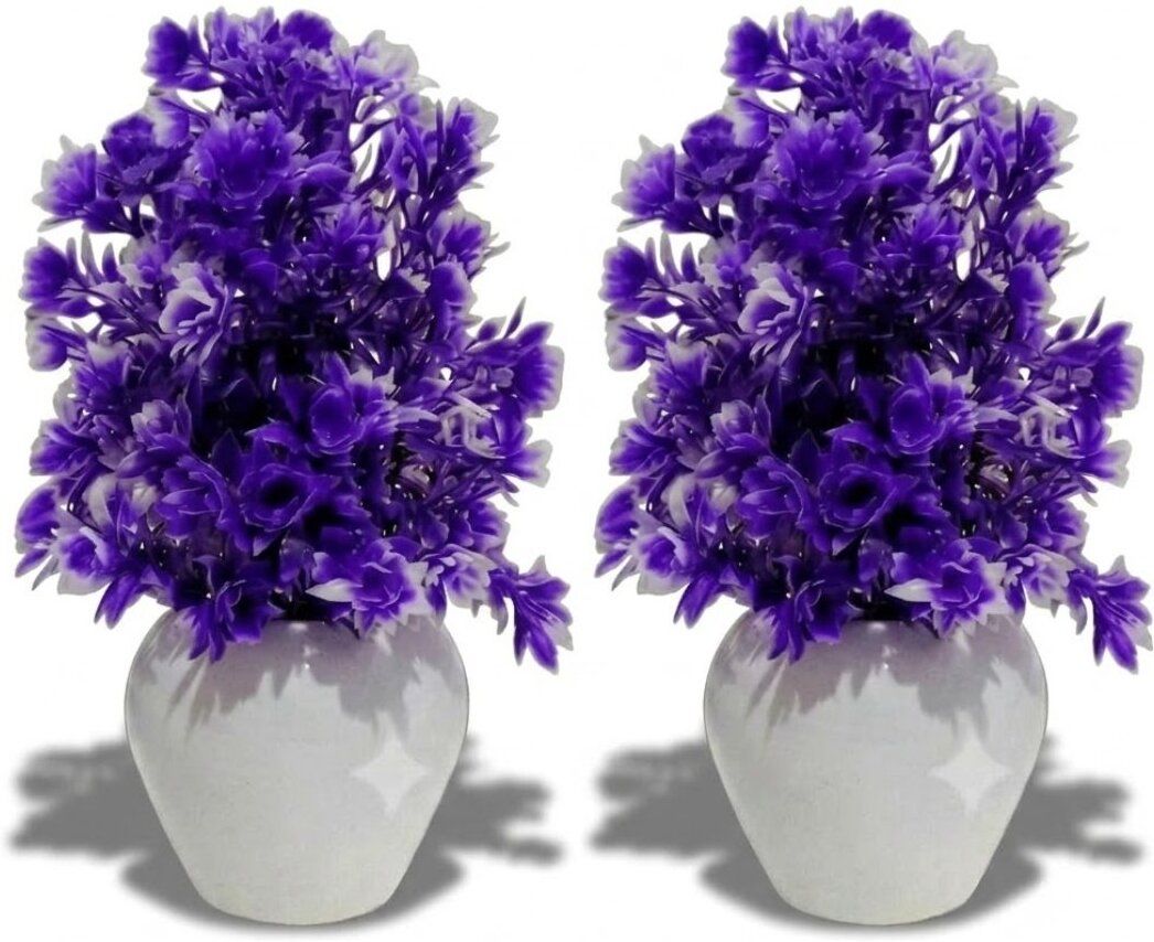show style Artificial Plant for Home Decor Purple Bonsai Plant Living Room bedroom & Office Bonsai Artificial Plant with Pot-picture-21
