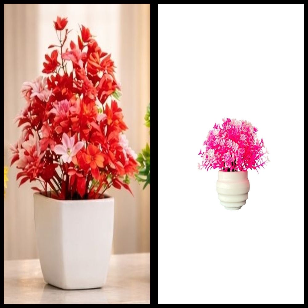 nexat Artificial Plant with Pot for Decoration of LivingRoom, Showcase or Office Table Bonsai Wild Artificial Plant with Pot-picture-35