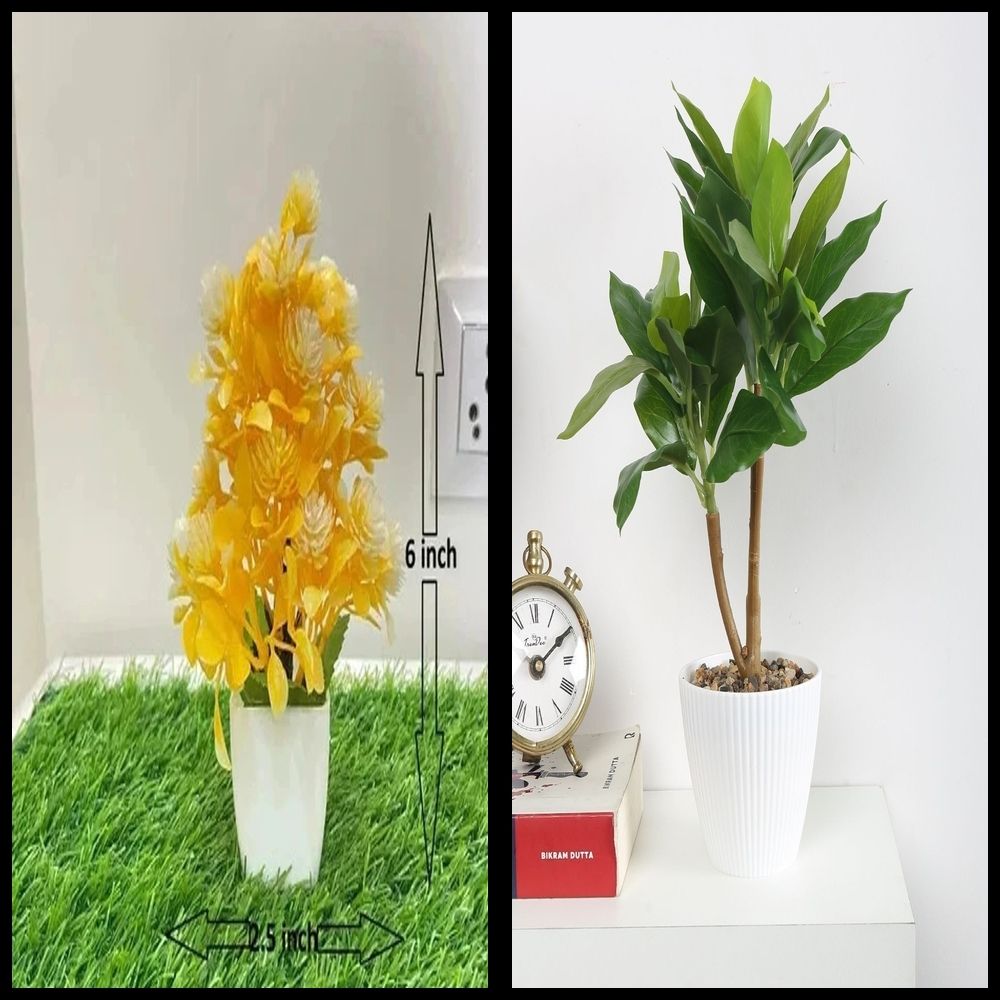 nexat Artificial Plant with Pot for Decoration of LivingRoom, Showcase or Office Table Bonsai Wild Artificial Plant with Pot-picture-4