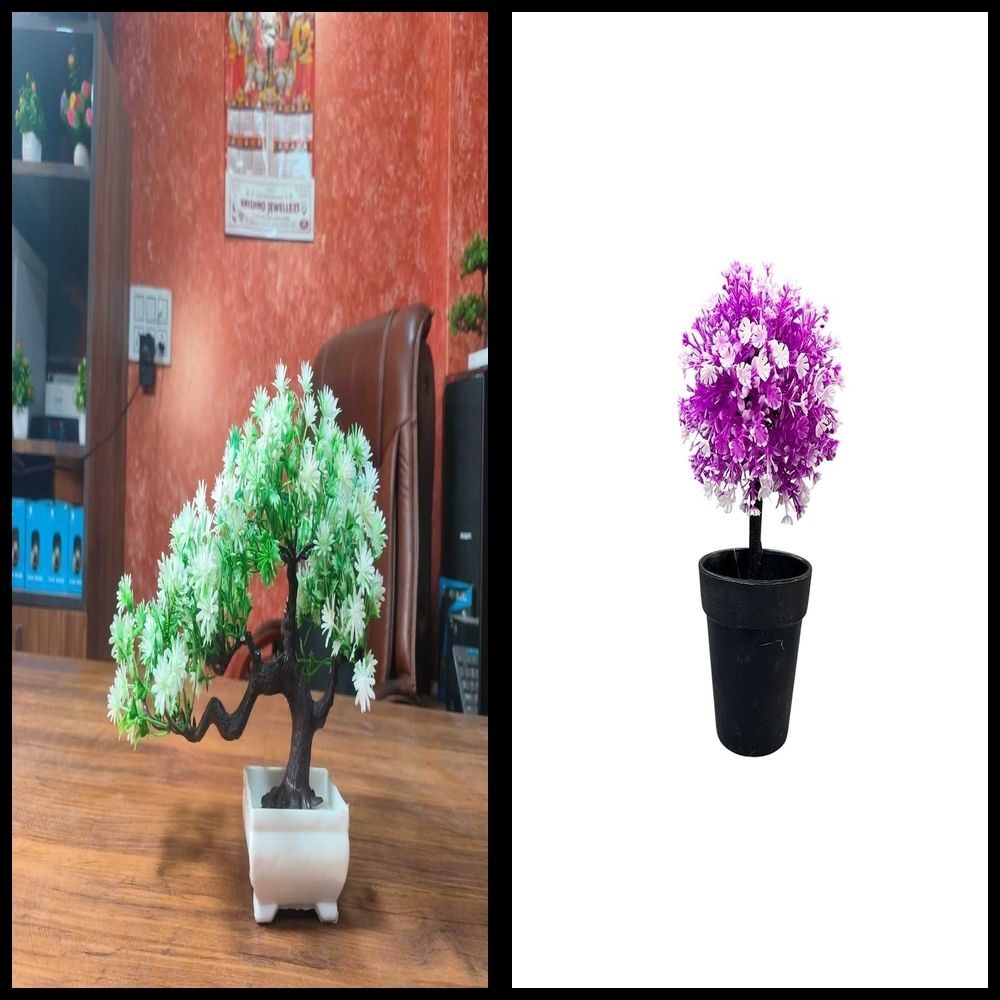 lakhaji Artificial Plant with Pot for Decoration of LivingRoom, Showcase or Office Table Bonsai Wild Artificial Plant with Pot-picture-6