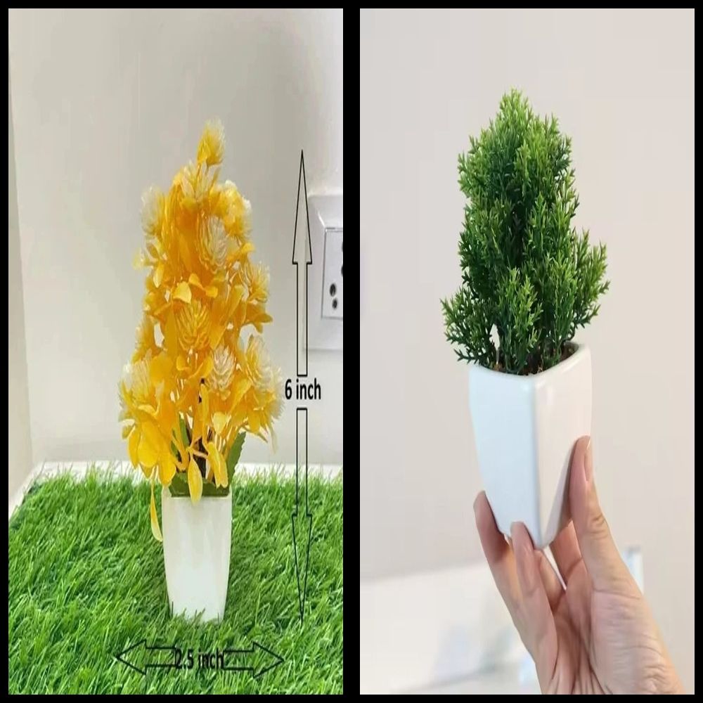 lakhaji Artificial Plant with Pot for Decoration of LivingRoom, Showcase or Office Table Bonsai Wild Artificial Plant with Pot-picture-49