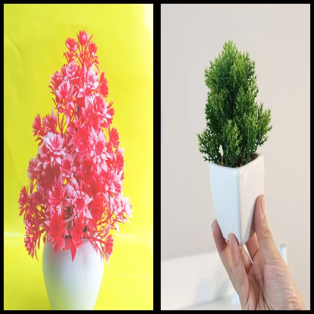 nexat Artificial Plant with Pot for Decoration of LivingRoom, Showcase or Office Table Bonsai Wild Artificial Plant with Pot-picture-30