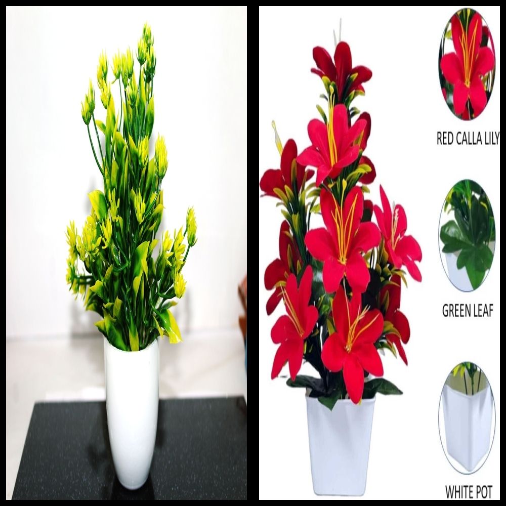 nexat Artificial Plant with Pot for Decoration of LivingRoom, Showcase or Office Table Bonsai Wild Artificial Plant with Pot-picture-13