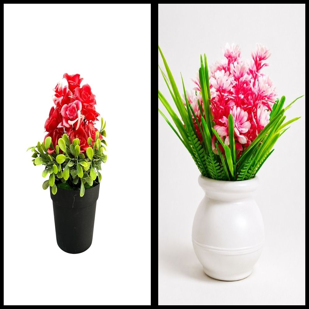 nexat Artificial Plant with Pot for Decoration of LivingRoom, Showcase or Office Table Bonsai Wild Artificial Plant with Pot-picture-36