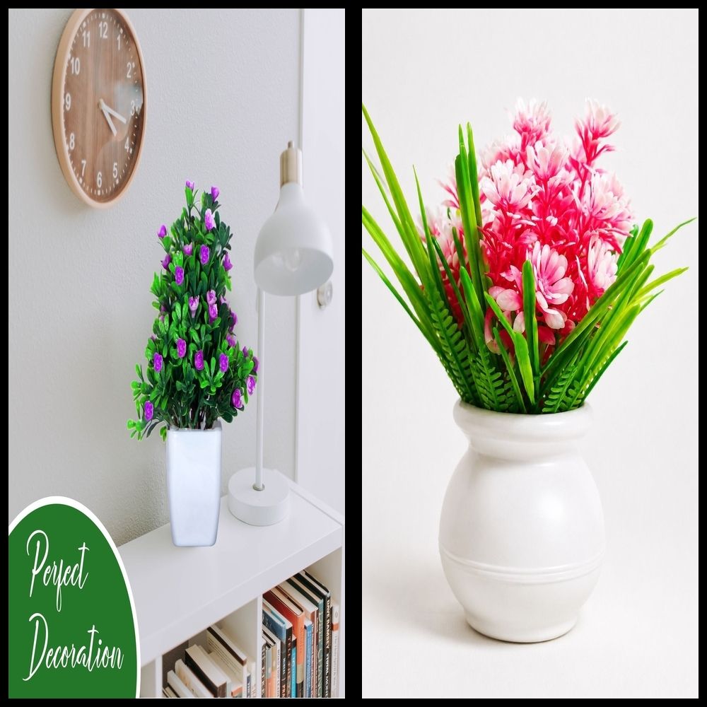 nexat Artificial Plant with Pot for Decoration of LivingRoom, Showcase or Office Table Bonsai Wild Artificial Plant with Pot-picture-3