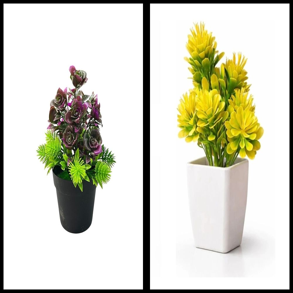 Artificial Plant with Pot for Decoration of LivingRoom, Showcase or Office Table Bonsai Wild Artificial Plant with Pot-image-2