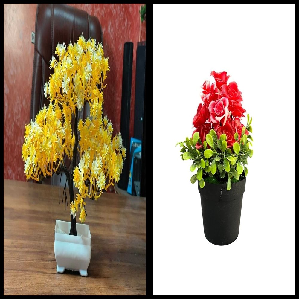 nexat Artificial Plant with Pot for Decoration of LivingRoom, Showcase or Office Table Bonsai Wild Artificial Plant with Pot-picture-16