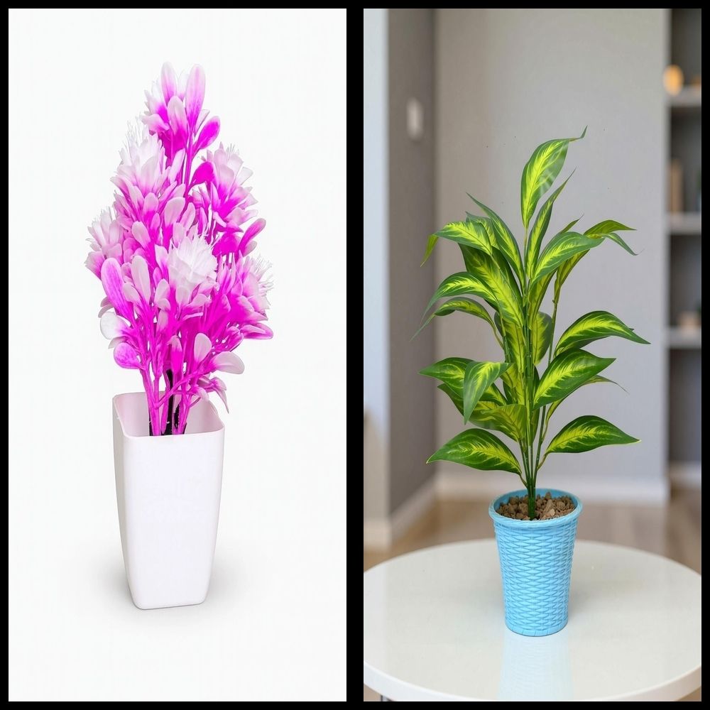 nexat Artificial Plant with Pot for Decoration of LivingRoom, Showcase or Office Table Bonsai Wild Artificial Plant with Pot-picture-33