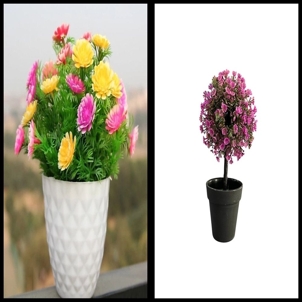 lakhaji Artificial Plant with Pot for Decoration of LivingRoom, Showcase or Office Table Bonsai Wild Artificial Plant with Pot-picture-9